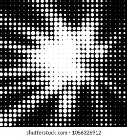 Spotted black and white grunge vector line background. Abstract halftone illustration background. Grunge grid polka dot background pattern
