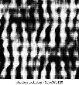 Spotted black and white grunge vector line background. Abstract halftone illustration background. Grunge grid polka dot background pattern
