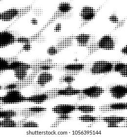 Spotted black and white grunge vector line background. Abstract halftone illustration background. Grunge grid polka dot background pattern
