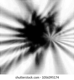 Spotted black and white grunge vector line background. Abstract halftone illustration background. Grunge grid polka dot background pattern
