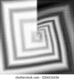 Spotted black and white grunge vector line background. Abstract halftone illustration background. Grunge grid polka dot background pattern
