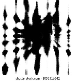 Spotted black and white grunge vector line background. Abstract halftone illustration background. Grunge grid polka dot background pattern
