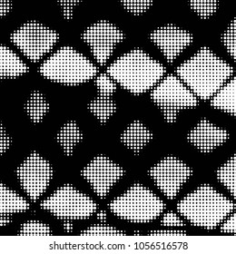 Spotted black and white grunge vector line background. Abstract halftone illustration background. Grunge grid polka dot background pattern
