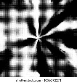 Spotted black and white grunge vector line background. Abstract halftone illustration background. Grunge grid polka dot background pattern
