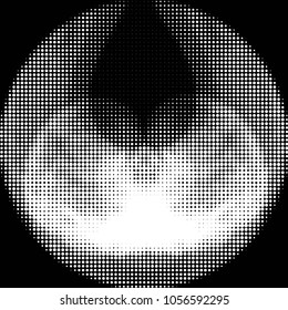 Spotted black and white grunge vector line background. Abstract halftone illustration background. Grunge grid polka dot background pattern
