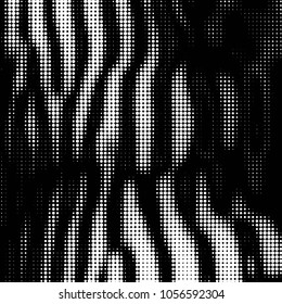 Spotted black and white grunge vector line background. Abstract halftone illustration background. Grunge grid polka dot background pattern
