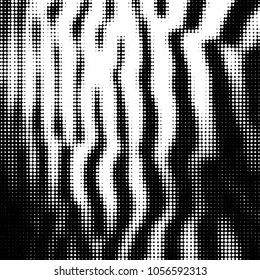 Spotted black and white grunge vector line background. Abstract halftone illustration background. Grunge grid polka dot background pattern
