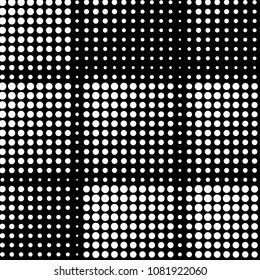 Spotted black and white grunge vector line background. Abstract halftone illustration background. Grunge grid polka dot background pattern
