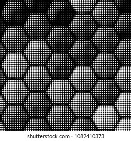 Spotted black and white grunge vector line background. Abstract halftone illustration background. Grunge grid polka dot background pattern
