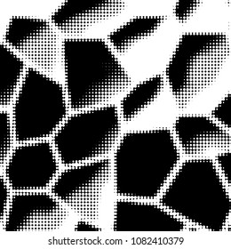 Spotted black and white grunge vector line background. Abstract halftone illustration background. Grunge grid polka dot background pattern
