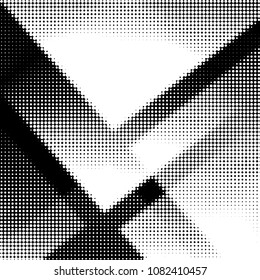 Spotted black and white grunge vector line background. Abstract halftone illustration background. Grunge grid polka dot background pattern

