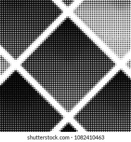 Spotted black and white grunge vector line background. Abstract halftone illustration background. Grunge grid polka dot background pattern
