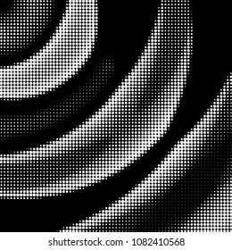 Spotted black and white grunge vector line background. Abstract halftone illustration background. Grunge grid polka dot background pattern
