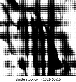 Spotted black and white grunge vector line background. Abstract halftone illustration background. Grunge grid polka dot background pattern
