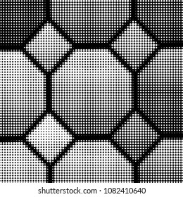 Spotted black and white grunge vector line background. Abstract halftone illustration background. Grunge grid polka dot background pattern
