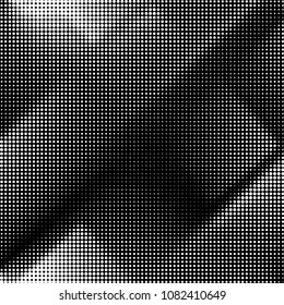 Spotted black and white grunge vector line background. Abstract halftone illustration background. Grunge grid polka dot background pattern
