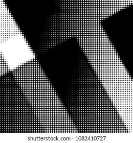 Spotted black and white grunge vector line background. Abstract halftone illustration background. Grunge grid polka dot background pattern

