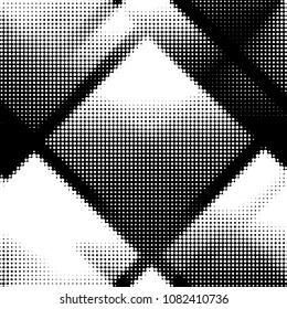 Spotted black and white grunge vector line background. Abstract halftone illustration background. Grunge grid polka dot background pattern
