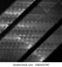 Spotted black and white grunge vector line background. Abstract halftone illustration background. Grunge grid polka dot background pattern
