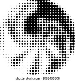 Spotted black and white grunge vector line background. Abstract halftone illustration background. Grunge grid polka dot background pattern

