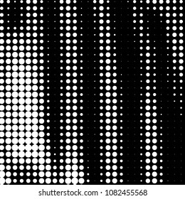 Spotted black and white grunge vector line background. Abstract halftone illustration background. Grunge grid polka dot background pattern
