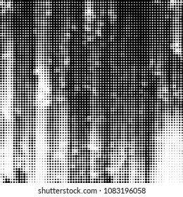 Spotted black and white grunge vector line background. Abstract halftone illustration background. Grunge grid polka dot background pattern
