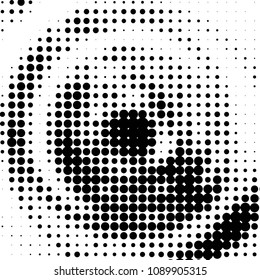 Spotted black and white grunge vector line background. Abstract halftone illustration background. Grunge grid polka dot background pattern
