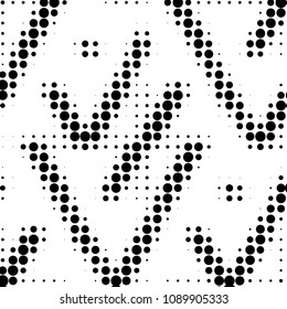 Spotted black and white grunge vector line background. Abstract halftone illustration background. Grunge grid polka dot background pattern
