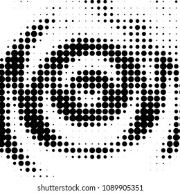 Spotted black and white grunge vector line background. Abstract halftone illustration background. Grunge grid polka dot background pattern
