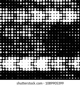 Spotted black and white grunge vector line background. Abstract halftone illustration background. Grunge grid polka dot background pattern
