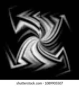 Spotted black and white grunge vector line background. Abstract halftone illustration background. Grunge grid polka dot background pattern
