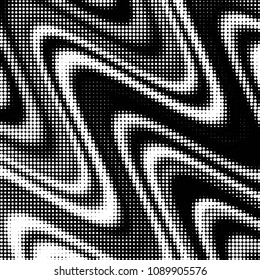Spotted black and white grunge vector line background. Abstract halftone illustration background. Grunge grid polka dot background pattern
