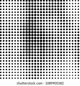 Spotted black and white grunge vector line background. Abstract halftone illustration background. Grunge grid polka dot background pattern
