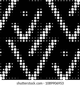 Spotted black and white grunge vector line background. Abstract halftone illustration background. Grunge grid polka dot background pattern
