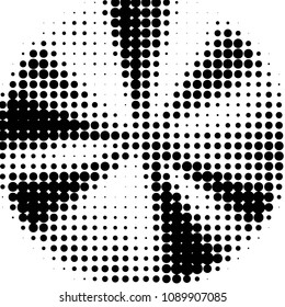 Spotted black and white grunge vector line background. Abstract halftone illustration background. Grunge grid polka dot background pattern
