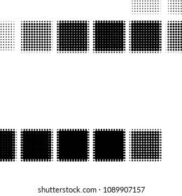Spotted black and white grunge vector line background. Abstract halftone illustration background. Grunge grid polka dot background pattern
