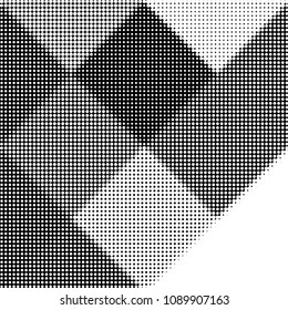 Spotted black and white grunge vector line background. Abstract halftone illustration background. Grunge grid polka dot background pattern
