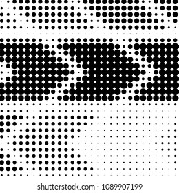 Spotted black and white grunge vector line background. Abstract halftone illustration background. Grunge grid polka dot background pattern
