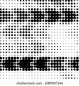 Spotted black and white grunge vector line background. Abstract halftone illustration background. Grunge grid polka dot background pattern
