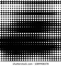 Spotted black and white grunge vector line background. Abstract halftone illustration background. Grunge grid polka dot background pattern
