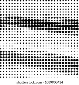 Spotted black and white grunge vector line background. Abstract halftone illustration background. Grunge grid polka dot background pattern
