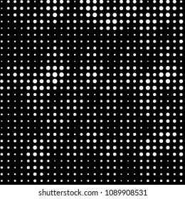 Spotted black and white grunge vector line background. Abstract halftone illustration background. Grunge grid polka dot background pattern
