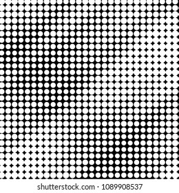 Spotted black and white grunge vector line background. Abstract halftone illustration background. Grunge grid polka dot background pattern
