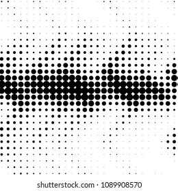 Spotted black and white grunge vector line background. Abstract halftone illustration background. Grunge grid polka dot background pattern
