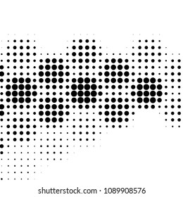 Spotted black and white grunge vector line background. Abstract halftone illustration background. Grunge grid polka dot background pattern
