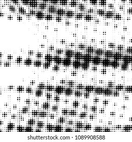 Spotted black and white grunge vector line background. Abstract halftone illustration background. Grunge grid polka dot background pattern
