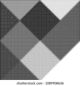 Spotted black and white grunge vector line background. Abstract halftone illustration background. Grunge grid polka dot background pattern
