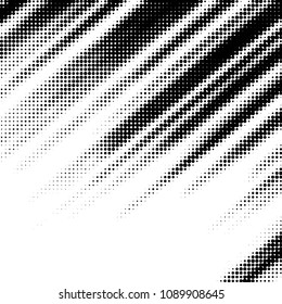 Spotted black and white grunge vector line background. Abstract halftone illustration background. Grunge grid polka dot background pattern
