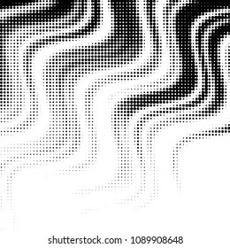 Spotted black and white grunge vector line background. Abstract halftone illustration background. Grunge grid polka dot background pattern
