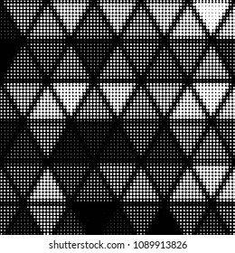 Spotted black and white grunge vector line background. Abstract halftone illustration background. Grunge grid polka dot background pattern
